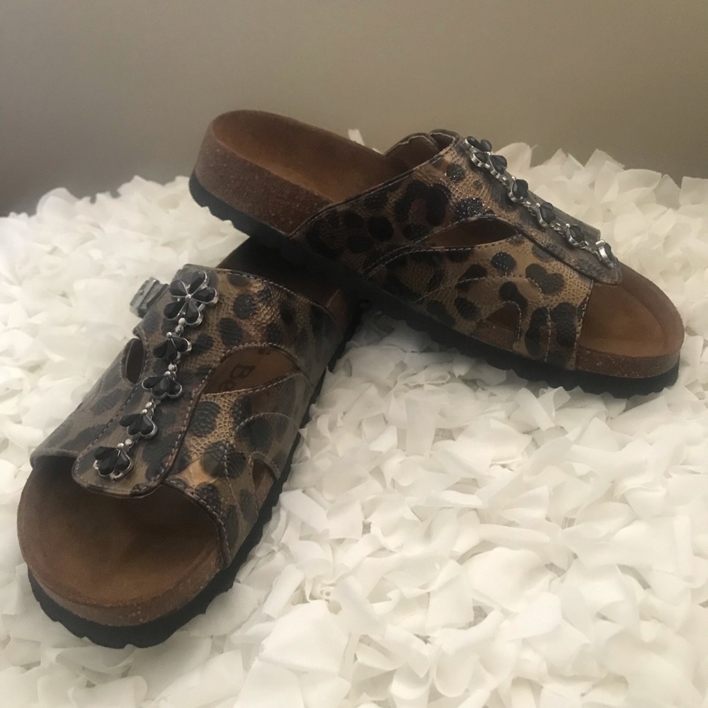 Betula Leopard Print Slides Euc - image 3